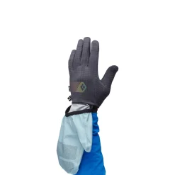 Leichte Handschuhe^Black Diamond Gridtech Storm Hood Gloves Carbon-Glacier