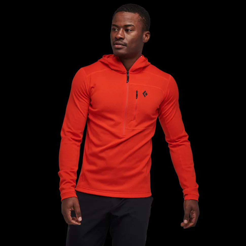 Fleece^Black Diamond Men's Coefficient Quarter Zip Fleece Hoody